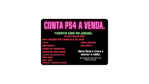 Conta Ps4 Para Venda. - Outros