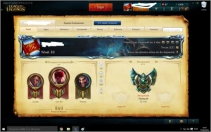 Vendo conta com borda diamante - platina 3 - League of Legends LOL
