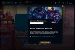 Conta ouro 1 com 22 Champs e 10 Skins (EMAIL NÃO CONFIRMADO) - League of Legends LOL