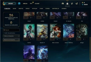 Conta ouro 1 com 22 Champs e 10 Skins (EMAIL NÃO CONFIRMADO) - League of Legends LOL