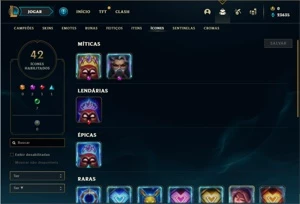 Conta ouro 1 com 22 Champs e 10 Skins (EMAIL NÃO CONFIRMADO) - League of Legends LOL
