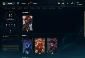 Conta ouro 1 com 22 Champs e 10 Skins (EMAIL NÃO CONFIRMADO) - League of Legends LOL