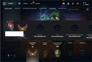 Conta ouro 1 com 22 Champs e 10 Skins (EMAIL NÃO CONFIRMADO) - League of Legends LOL