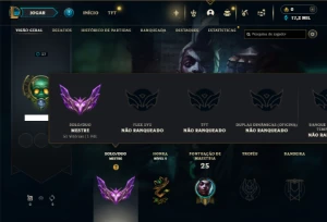 Mestre com 24 Champs e 1 Skin + 9 Fragmentos - League of Legends LOL