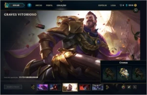 Conta League of Legends Platina - Honra 5 - Graves Vitorioso LOL