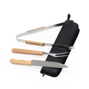 Kit Churrasco 3 Peças com Estojo - Artesanato e Personalizados