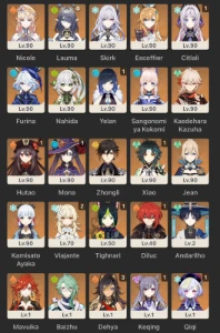 Conta Genshin Impact full End Game