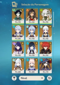 Conta Genshin 12 personagens 5* e 4 armas 5* - Genshin Impact