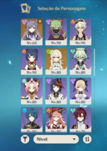 Conta Genshin 12 personagens 5* e 4 armas 5* - Genshin Impact