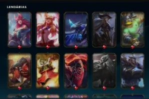 Conta season 3, todos os champs + RP + 390 skin - League of Legends LOL