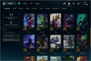 Conta unranked (ex bronze 1) com 30 champs e 1 skin - League of Legends LOL