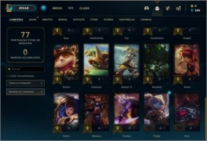 Conta unranked (ex bronze 1) com 30 champs e 1 skin - League of Legends LOL