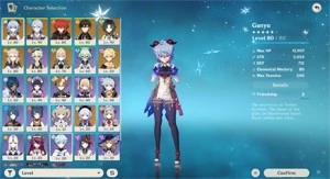 Ganyu + Amos + Zhongli + Ayato + Xiao + Albedo - Genshin Impact