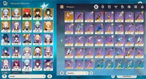 Ganyu + Amos + Zhongli + Ayato + Xiao + Albedo - Genshin Impact