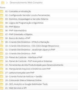Curso de programador do iniciante ao avançado - Redes Sociais