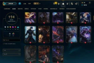 Diamante 1 com 115 Champs e 124 Skins ( MID / TOP / ADC ) - League of Legends LOL