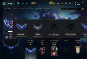 Diamante 1 com 115 Champs e 124 Skins ( MID / TOP / ADC ) - League of Legends LOL