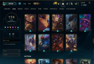 Diamante 1 com 115 Champs e 124 Skins ( MID / TOP / ADC ) - League of Legends LOL