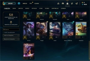 Conta Platina 3 com 26 Champs e 1 Skins + 14 Espolios - League of Legends LOL
