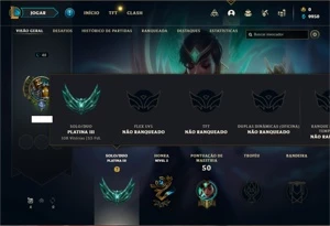 Conta Platina 3 com 26 Champs e 1 Skins + 14 Espolios - League of Legends LOL