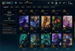 Conta Platina 3 com 26 Champs e 1 Skins + 14 Espolios - League of Legends LOL