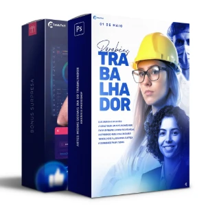 Pack 200 Artes editáveis Dia do trabalhador – Photoshop psd