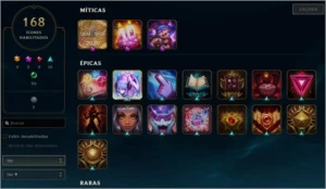 LVL 121 -112 Skins (2 Prestigio, 14 Lendarias) Gold S7 ~ S10 - League of Legends LOL