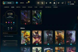 Fullacesso - Conta De 2020 - 138 Skins - Level 242 - 130 Cam - League of Legends LOL