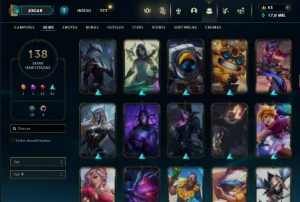 Fullacesso - Conta De 2020 - 138 Skins - Level 242 - 130 Cam - League of Legends LOL