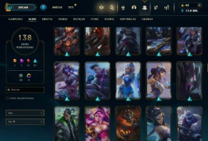 Fullacesso - Conta De 2020 - 138 Skins - Level 242 - 130 Cam - League of Legends LOL