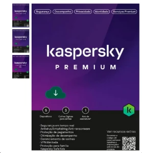 Kaspersky Premium 1 ano P/ 5 dispositvos envio na hora