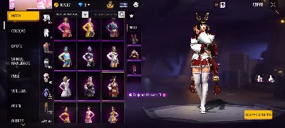Conta Free Fire R$500 - 3 Miko + Sakura Naruto + Angelical