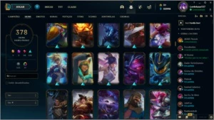 Conta plat IV Lvl 290 378 Skins - League of Legends LOL