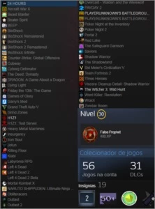 Conta Steam TOP