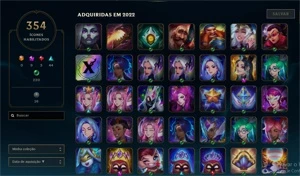 Conta de LOL com 417 skins, precinho - League of Legends