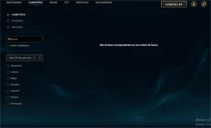Conta de LOL com 417 skins, precinho - League of Legends