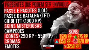 [Até 80% Off] Envio De Presentes No Lol/Tft - Skins | Passes - League of Legends