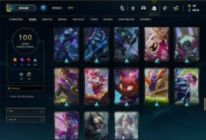 Ferro 1 com 80 Champs e 100 Skins + 72 Cromas ( MAIN SUP ) - League of Legends LOL