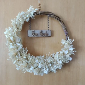 Guirlanda Rústica com Flores e Bem-vindo - Tamanhos - Artesanato e Personalizados