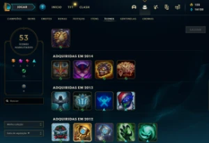 Conta janna vitoriosa, Rammus rei, kayle juiza e icones raro - League of Legends LOL