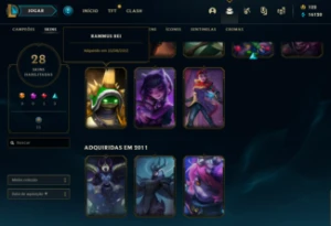 Conta janna vitoriosa, Rammus rei, kayle juiza e icones raro - League of Legends LOL