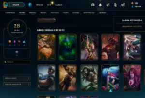 Conta janna vitoriosa, Rammus rei, kayle juiza e icones raro - League of Legends LOL
