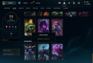 Conta janna vitoriosa, Rammus rei, kayle juiza e icones raro - League of Legends LOL