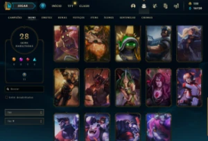 Conta janna vitoriosa, Rammus rei, kayle juiza e icones raro - League of Legends LOL