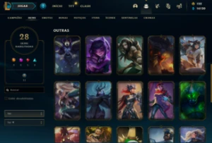 Conta janna vitoriosa, Rammus rei, kayle juiza e icones raro - League of Legends LOL