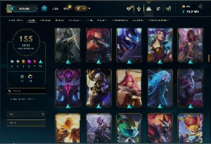 Prata 4 com TODOS os champs e 155 Skins ( MID / ADC / JG ) - League of Legends LOL