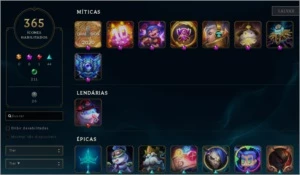 Conta LoL Platina +400 skins // 4 ultimate // 6 míticas - League of Legends