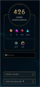 Conta LoL Platina +400 skins // 4 ultimate // 6 míticas - League of Legends