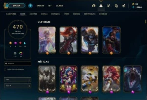 conta lol gold 469 skins - League of Legends