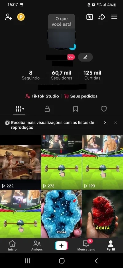 Conta Do Tiktok Monetizada +60,7K Seguidores +125K Curtidas - Redes Sociais